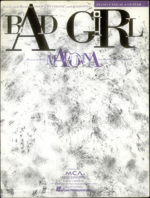Madonna Bad Girl US sheet music (547859) HL00120893